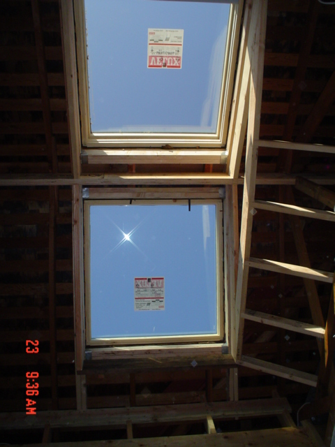 velux skilights,electrically oorated ,blinds are also electrically operated