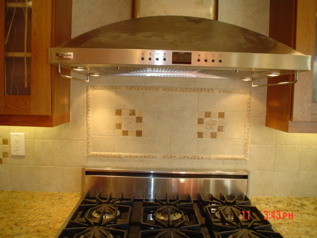 notice the tile bullnose above the cool stove