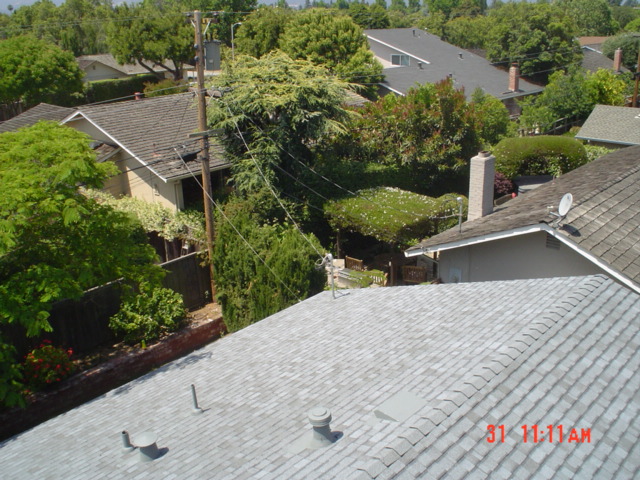 nice view from above, spray painted all flashing to blend in with roofing